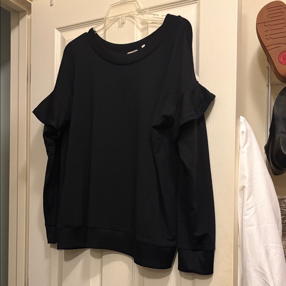 Soft Surroundings Black Drop Shoulder Top